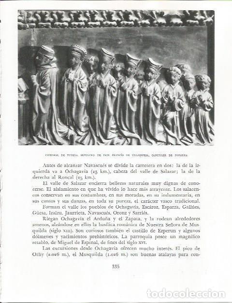 Otros art&iacute;culos de coleccionismo en papel: LAMINA 26639: Sepulcro de Don Frances de Villaespesa en la catedral de Tudela - Pio Baroja
