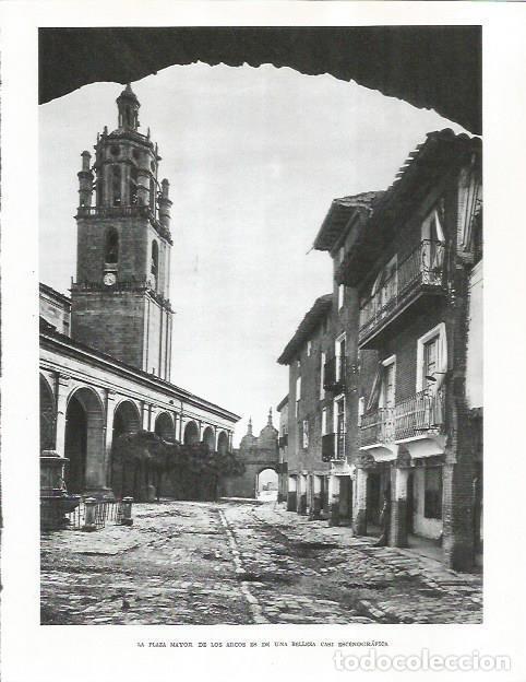 Otros art&iacute;culos de coleccionismo en papel: LAMINA 26642: Plaza Mayor de los Arcos - Pio Baroja