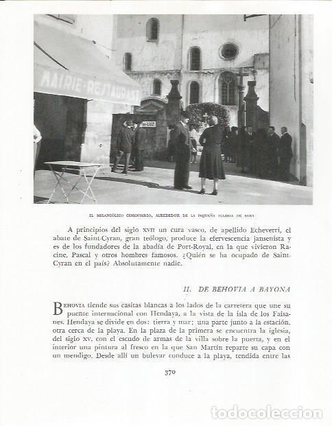 Otros art&iacute;culos de coleccionismo en papel: LAMINA 26655: Cementerio de Sare - Pio Baroja