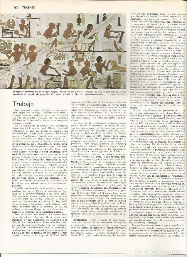 Otros art&iacute;culos de coleccionismo en papel: LAMINA MONITOR 01207: Trabajo en el antiguo Egipto - Varios