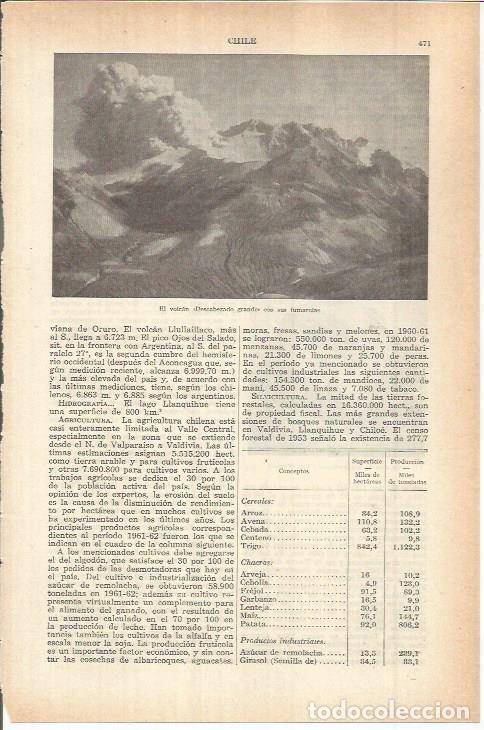 Otros art&iacute;culos de coleccionismo en papel: LAMINA ESPASA 38078: El volcan Descabezado Grande - Varios