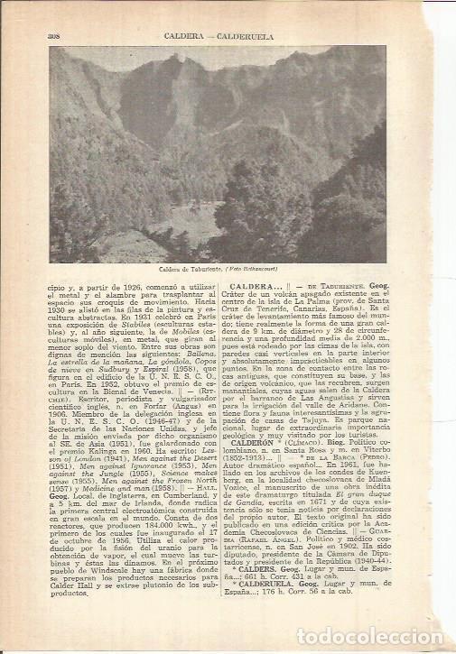 Otros art&iacute;culos de coleccionismo en papel: LAMINA ESPASA 38033: Caldera de Taburiente - Varios