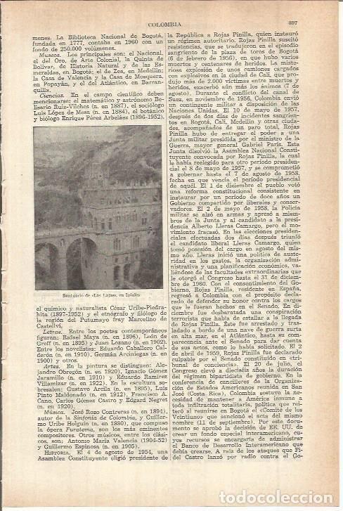 Otros art&iacute;culos de coleccionismo en papel: LAMINA ESPASA 38057: Santuario de Las Lajas en Ipiales - Varios