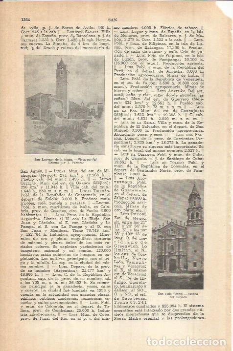 Otros art&iacute;culos de coleccionismo en papel: LAMINA ESPASA 37956: Iglesia del Carmen en San Luis Potosi - Varios