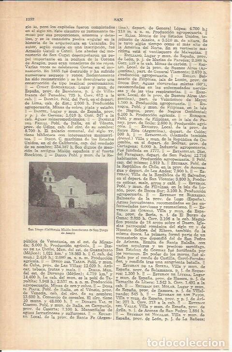 Otros art&iacute;culos de coleccionismo en papel: LAMINA ESPASA 37953: Mision franciscana de San Diego de Alcala en California - Varios