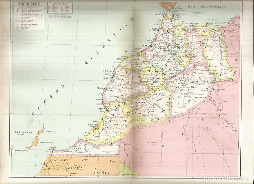 Otros art&iacute;culos de coleccionismo en papel: LAMINA ESPASA 38004: Mapa de Marruecos - Varios