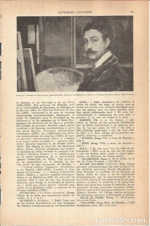 Otros art&iacute;culos de coleccionismo en papel: LAMINA ESPASA 37980: Autorretrato de Fernando Alvarez de Sotomayor - Varios