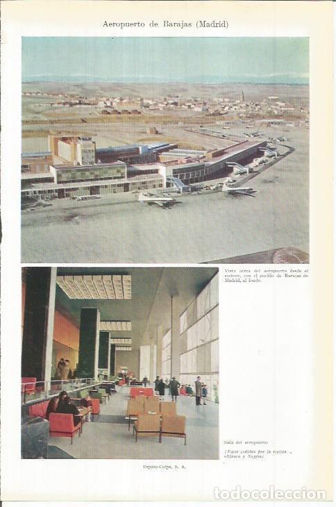 Otros art&iacute;culos de coleccionismo en papel: LAMINA ESPASA 38120: Aeropuerto de Barajas, Madrid - Varios