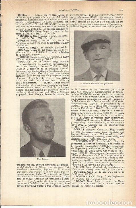 Otros art&iacute;culos de coleccionismo en papel: LAMINA ESPASA 38093: Kirk Douglas - Varios