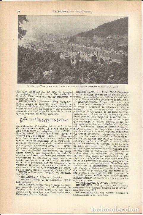 Otros art&iacute;culos de coleccionismo en papel: LAMINA ESPASA 38170: Vista de Heidelberg, Alemania - Varios