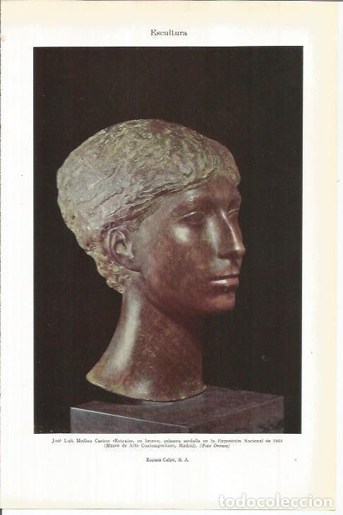 Otros art&iacute;culos de coleccionismo en papel: LAMINA ESPASA 38113: Retrato, escultura de Jose Luis Medina Castro - Varios