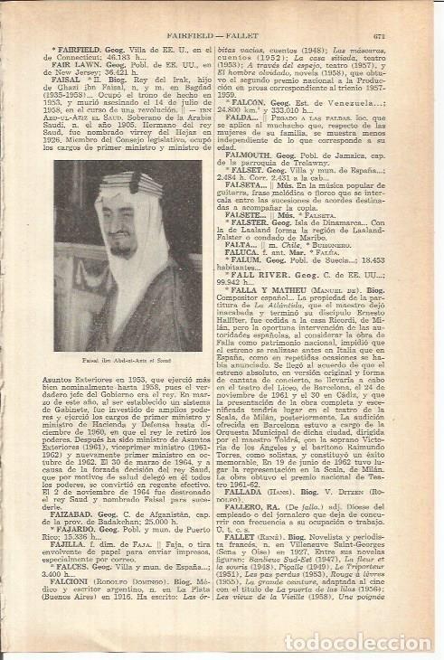 Otros art&iacute;culos de coleccionismo en papel: LAMINA ESPASA 38139: El rey Faisal de Irak - Varios