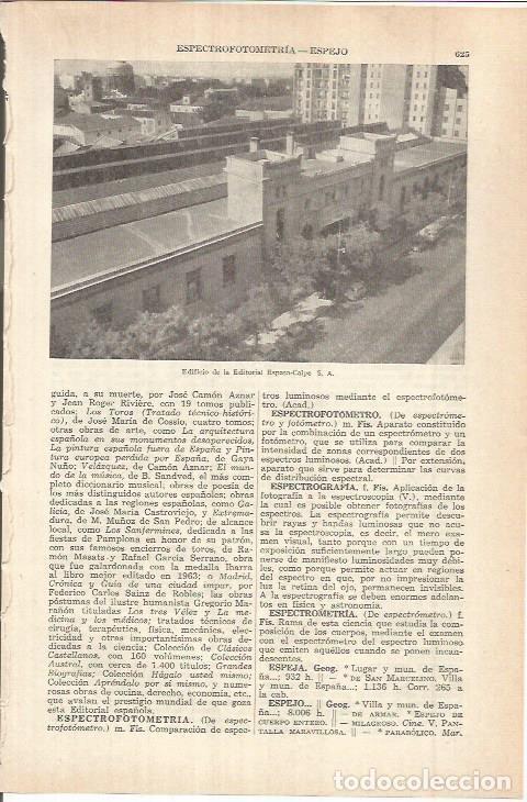 Otros art&iacute;culos de coleccionismo en papel: LAMINA ESPASA 38129: Edificio de la Editorial Espasa Calpe SA - Varios