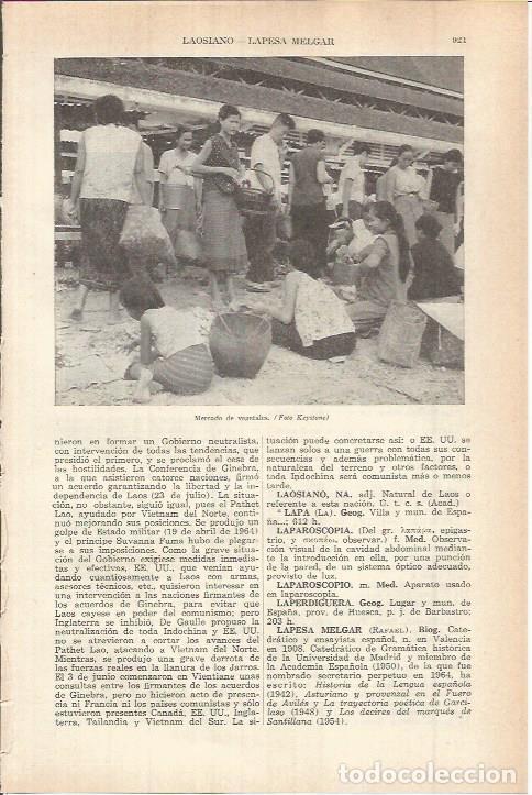 Otros art&iacute;culos de coleccionismo en papel: LAMINA ESPASA 38201: Mercado en Laos - Varios