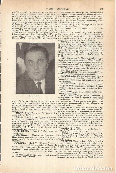 Otros art&iacute;culos de coleccionismo en papel: LAMINA ESPASA 38142: Federico Fellini - Varios