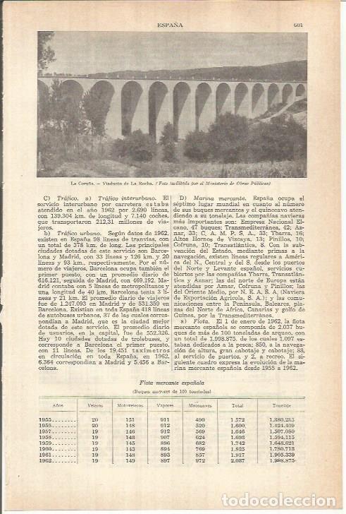 Otros art&iacute;culos de coleccionismo en papel: LAMINA ESPASA 38116: Viaducto de La Rocha en La Coru&ntilde;a - Varios