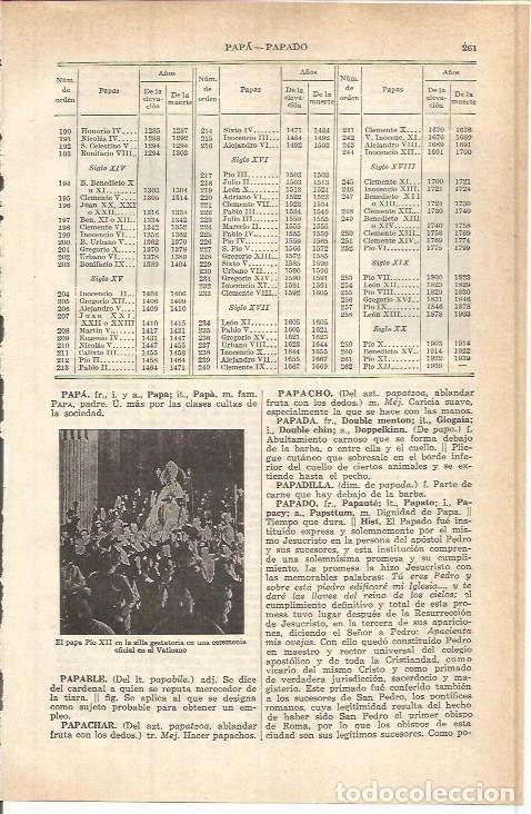 Otros art&iacute;culos de coleccionismo en papel: LAMINA ESPASA 37753: El papa Pio XII en el Vaticano - Varios