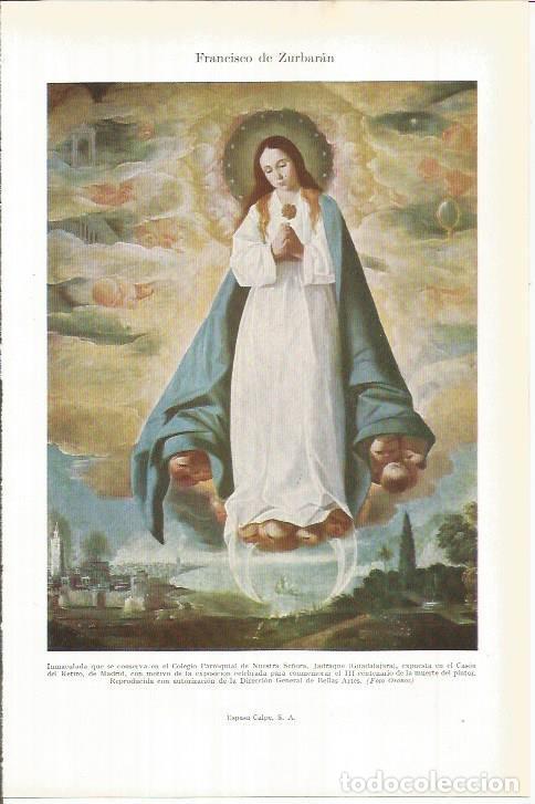 Otros art&iacute;culos de coleccionismo en papel: LAMINA ESPASA 38128: Inmaculada, por Francisco de Zurbaran - Varios