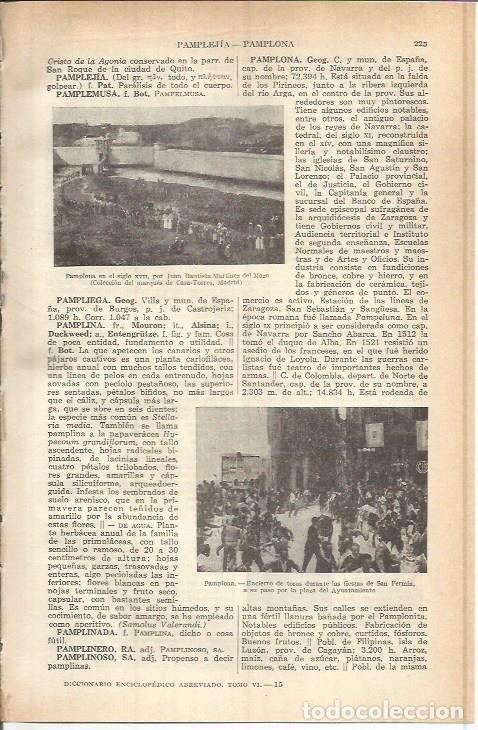 Otros art&iacute;culos de coleccionismo en papel: LAMINA ESPASA 37742: Vistas de Pamplona - Varios