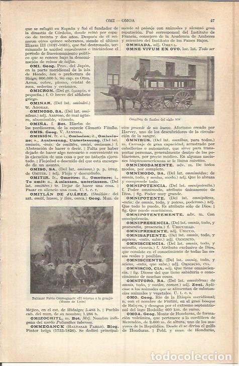 Otros art&iacute;culos de coleccionismo en papel: LAMINA ESPASA 37689: Omnibus de finales del siglo XIX - Varios