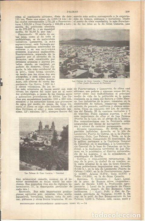 Otros art&iacute;culos de coleccionismo en papel: LAMINA ESPASA 37739: Vista de Las Palmas de Gran Canaria - Varios