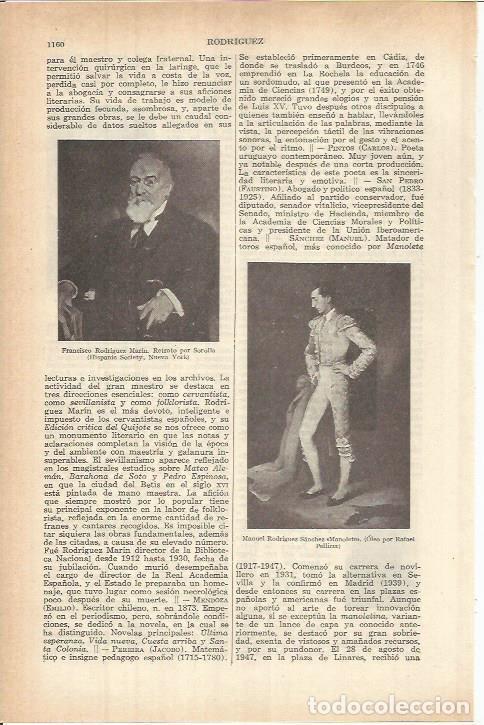 Otros art&iacute;culos de coleccionismo en papel: LAMINA ESPASA 37905: Francisco Rodriguez Marin, por Sorolla - Varios