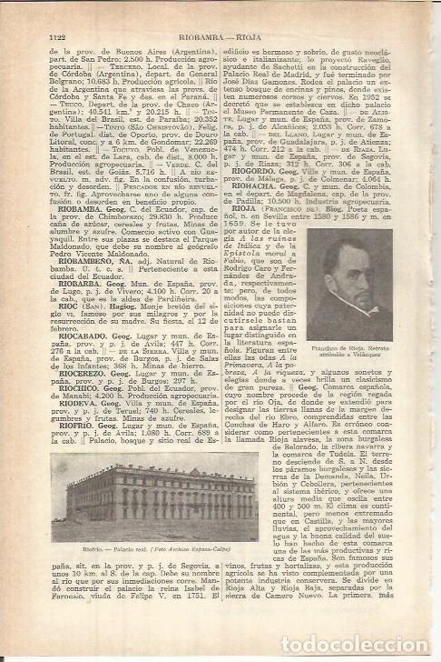 Otros art&iacute;culos de coleccionismo en papel: LAMINA ESPASA 37900: Palacio Real de Riofrio, Avila - Varios