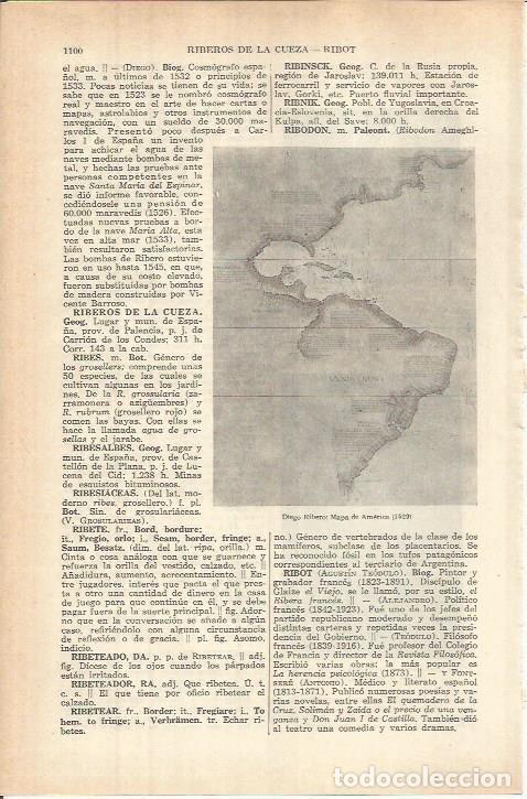 Otros art&iacute;culos de coleccionismo en papel: LAMINA ESPASA 37895: Mapa de America, por Diego Ribero - Varios