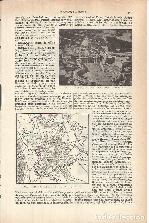 Otros art&iacute;culos de coleccionismo en papel: LAMINA ESPASA 37908: Plano y vista aerea de El Vaticano - Varios
