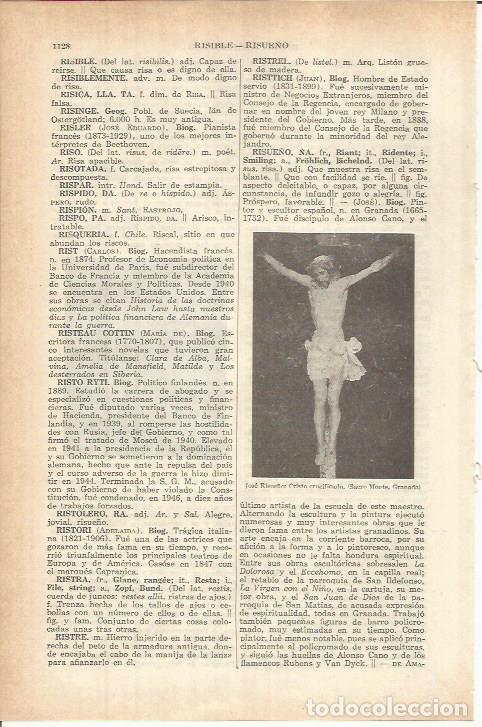Otros art&iacute;culos de coleccionismo en papel: LAMINA ESPASA 37901: Cristo crucificado, por Jose Risue&ntilde;o - Varios