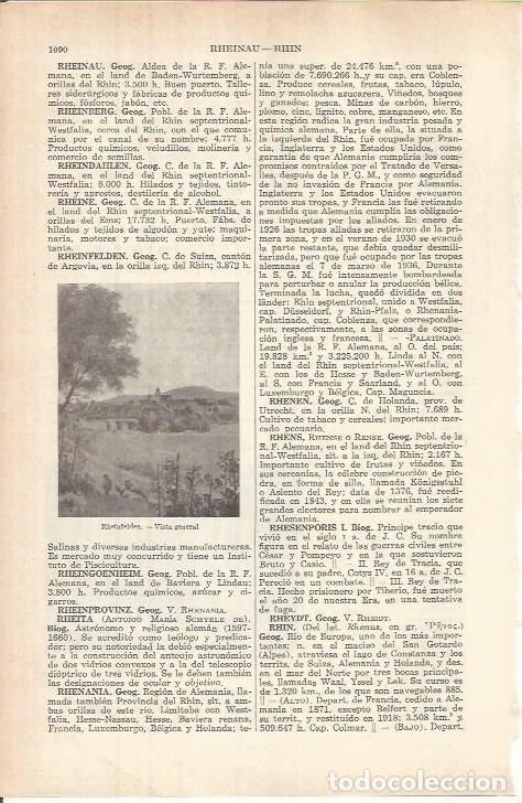 Otros art&iacute;culos de coleccionismo en papel: LAMINA ESPASA 37889: Vista de Rheinfelden, Suiza - Varios