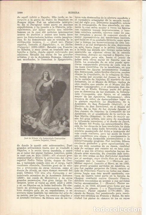 Otros art&iacute;culos de coleccionismo en papel: LAMINA ESPASA 37894: La Inmaculada Concepcion, por Jose de Rivera - Varios
