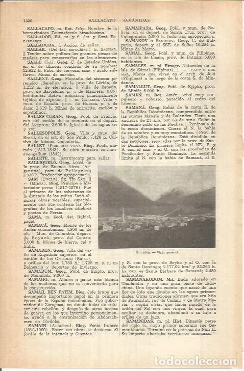 Otros art&iacute;culos de coleccionismo en papel: LAMINA ESPASA 37946: Vista de Samaden, Suiza - Varios