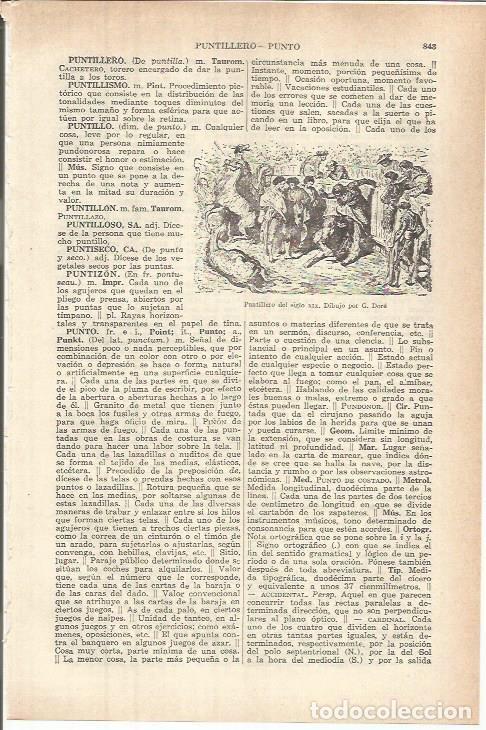 Otros art&iacute;culos de coleccionismo en papel: LAMINA ESPASA 37848: Puntillero del siglo XIX, dibujo de G. Dore - Varios