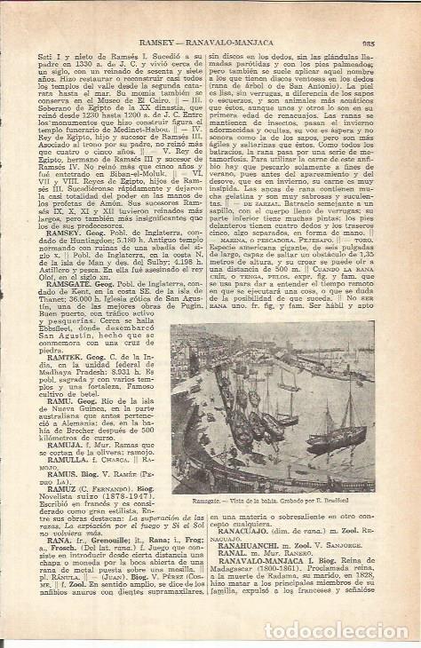 Otros art&iacute;culos de coleccionismo en papel: LAMINA ESPASA 37858: Bahia de Ramsgate, Inglaterra - Varios