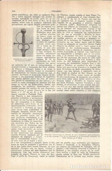 Otros art&iacute;culos de coleccionismo en papel: LAMINA ESPASA 37811: Pizarro , por F. Mota - Varios
