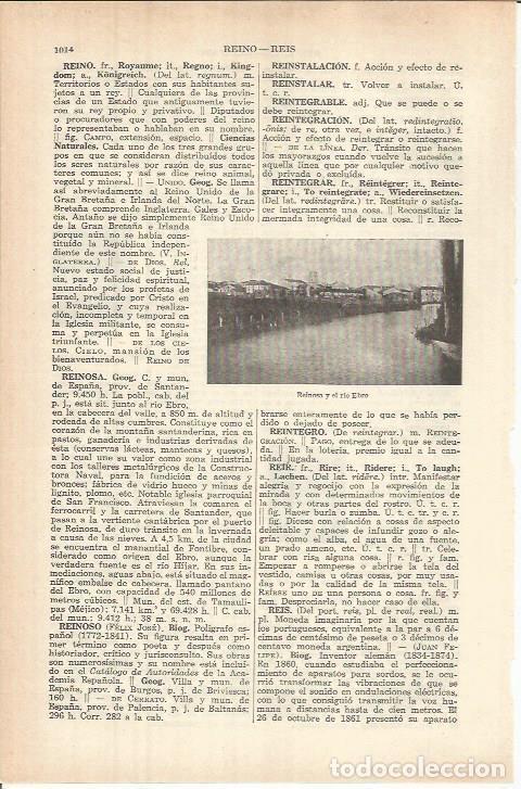 Otros art&iacute;culos de coleccionismo en papel: LAMINA ESPASA 37874: Reinosa y el rio Ebro - Varios