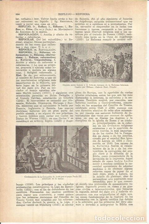 Otros art&iacute;culos de coleccionismo en papel: LAMINA ESPASA 37869: Disputa entre Lutero y J. Eck, por Hubner - Varios