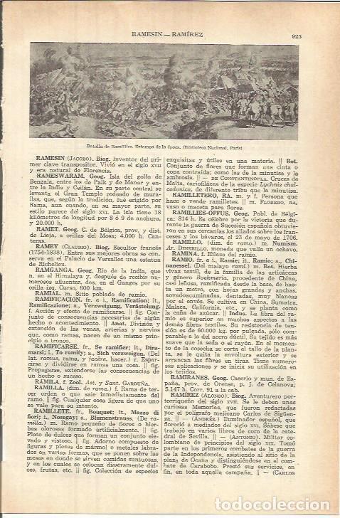 Otros art&iacute;culos de coleccionismo en papel: LAMINA ESPASA 37857: Batalla de Ramilillies - Varios