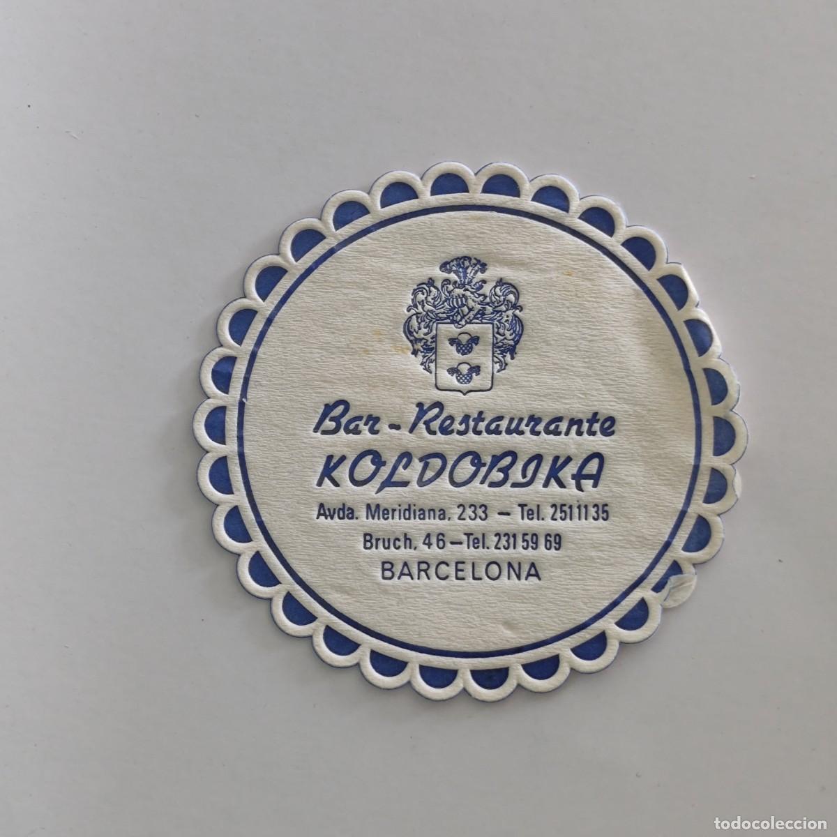 Otros Art&iacute;culos de Coleccionismo en Papel: POSAVASOS ESPUMA - BARCELONA - KOLDOBIKA BAR RESTAURANTE - HERALDICA