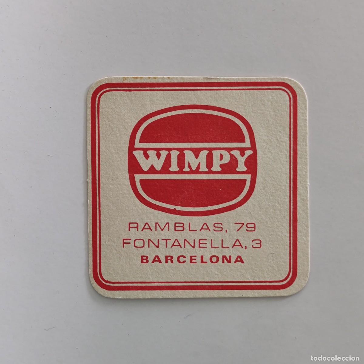 Otros Art&iacute;culos de Coleccionismo en Papel: POSAVASOS ESPUMA - BARCELONA - WIMPY