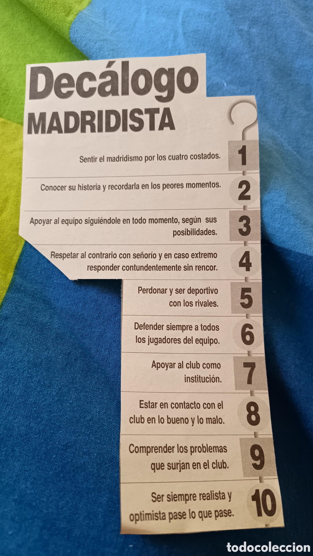 Otros Art&iacute;culos de Coleccionismo en Papel: Recorte peri&oacute;dico Dec&aacute;logo madridista