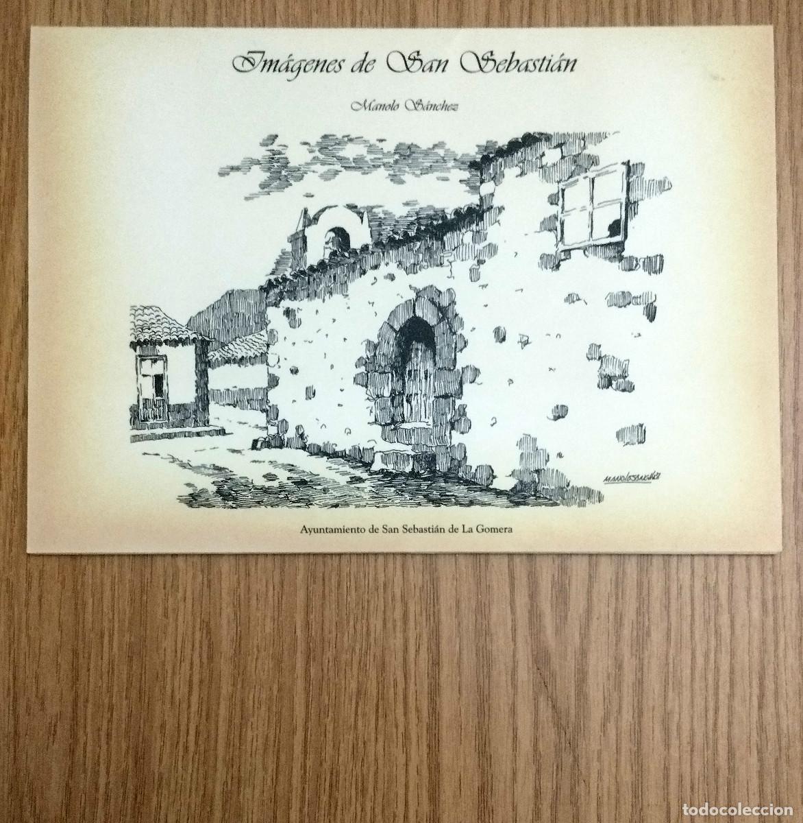 Otros Art&iacute;culos de Coleccionismo en Papel: Carpeta L&Aacute;MINAS - IM&Aacute;GENES DE SAN SEBASTI&Aacute;N DE LA GOMERA - MANOLO S&Aacute;NCHEZ | Tenerife - Canarias