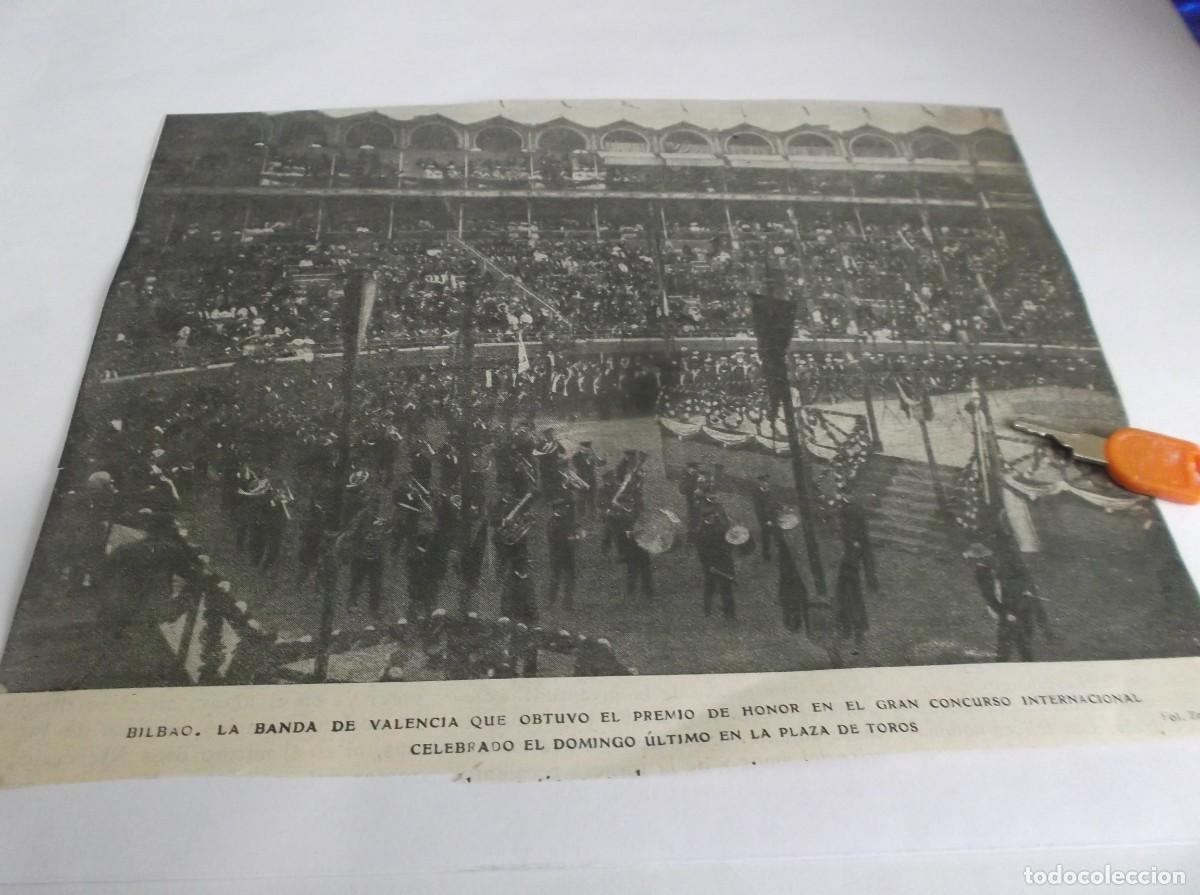 Otros Art&iacute;culos de Coleccionismo en Papel: RECORTE A&Ntilde;O 1905(BILBAO)PLAZA DE TOROS,LA BANDA DE M&Uacute;SICA DE VALENCIA OBTUVO EL PREMIO DE HONOR