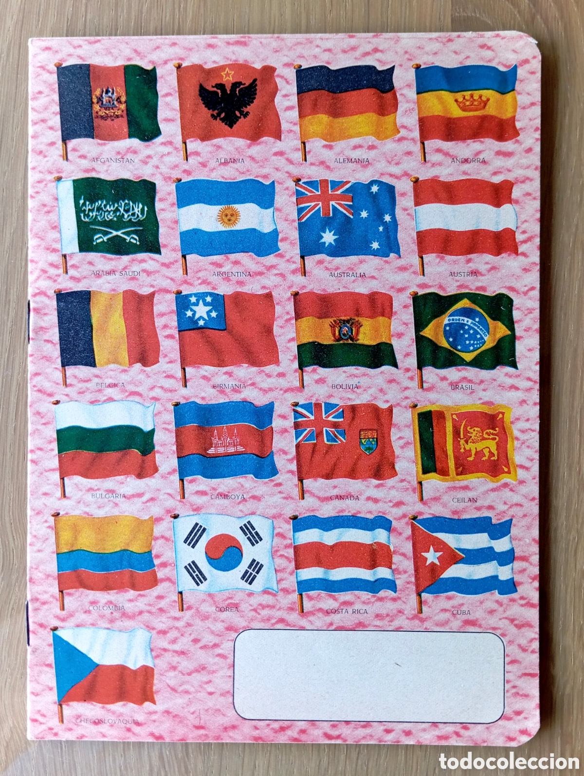 Altri oggetti di carta: CUADERNO LIBRETA BANDERAS PA&Iacute;SES DEL MUNDO SERIE B 1 A&Ntilde;O 1960