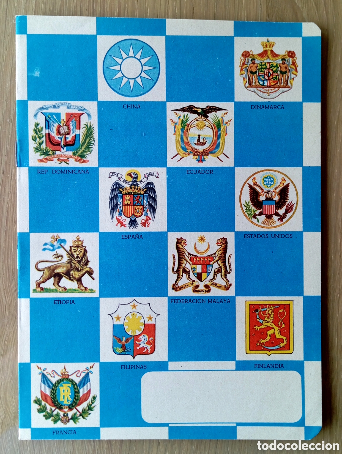 Otros Art&iacute;culos de Coleccionismo en Papel: CUADERNO LIBRETA ESCUDOS PA&Iacute;SES DEL MUNDO SERIE D 3 A&Ntilde;O 1960 16n P&Aacute;GINAS UNA RAYA