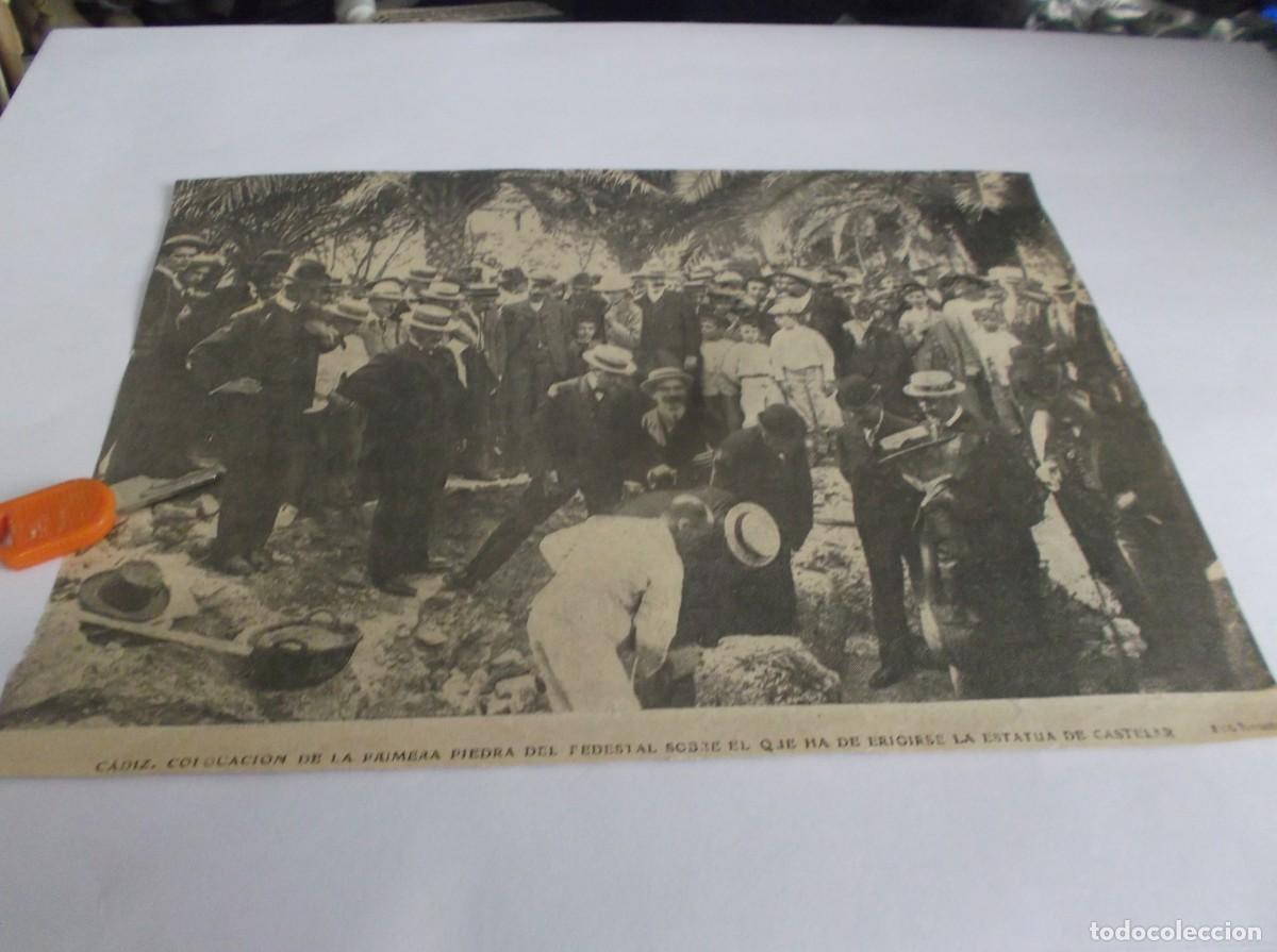 Otros Art&iacute;culos de Coleccionismo en Papel: RECORTE A&Ntilde;O 1905(C&Aacute;DIZ)COLOCACI&Oacute;N 1&ordf; PIEDRA DEL PEDESTAL DE LA ESTATUA DE CASTELAR