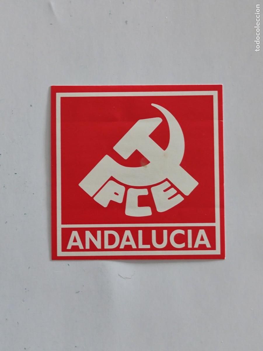 Otros Art&iacute;culos de Coleccionismo en Papel: PEGATINA ADHESIVO - PCE PARTIDO COMUNISTA DE ESPA&Ntilde;A - ANDALUCIA