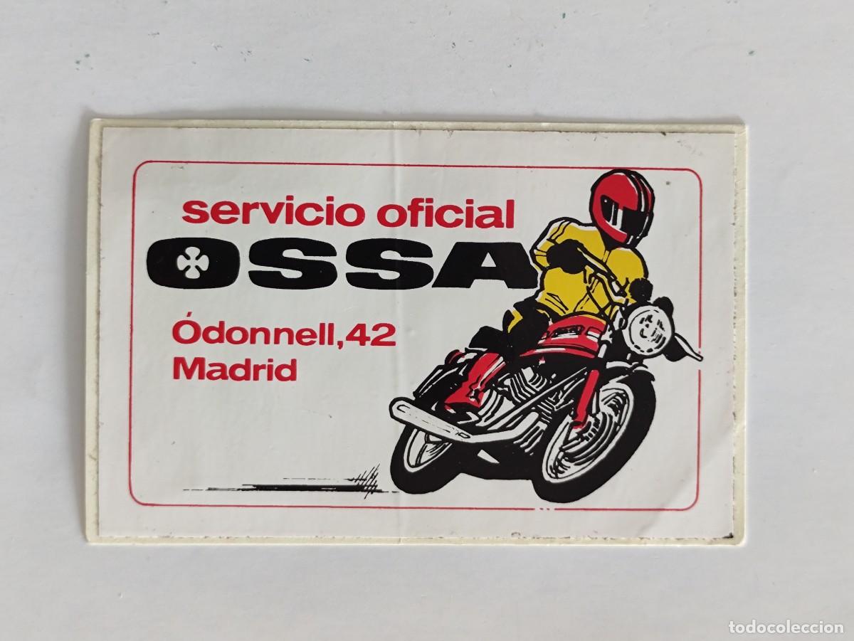 Otros Art&iacute;culos de Coleccionismo en Papel: PEGATINA ADHESIVO - OSSA - SERVIVIO OFICIAL MADRID - MOTOCICLETA