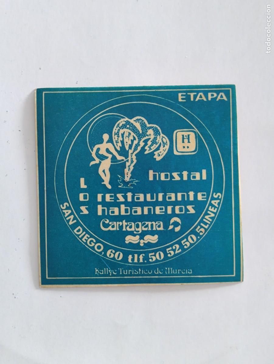 Otros Art&iacute;culos de Coleccionismo en Papel: PEGATINA ADHESIVO - HOSTAL RESTAURANTE LOS HABANEROS - CARTAGENA / MURCIA - RALLYE TURISTICO